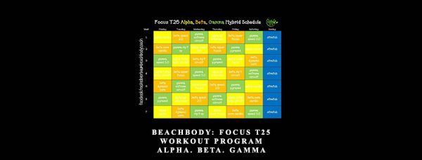 Beachbody Focus T25 – Workout Program Alpha. Beta. Gamma