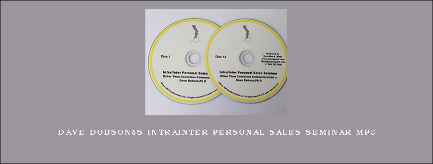 Dave Dobson’s IntraInter Personal Sales Seminar MP3