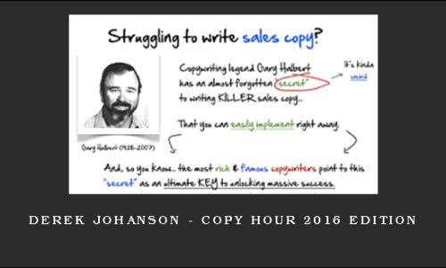 Derek Johanson – Copy Hour 2016 Edition