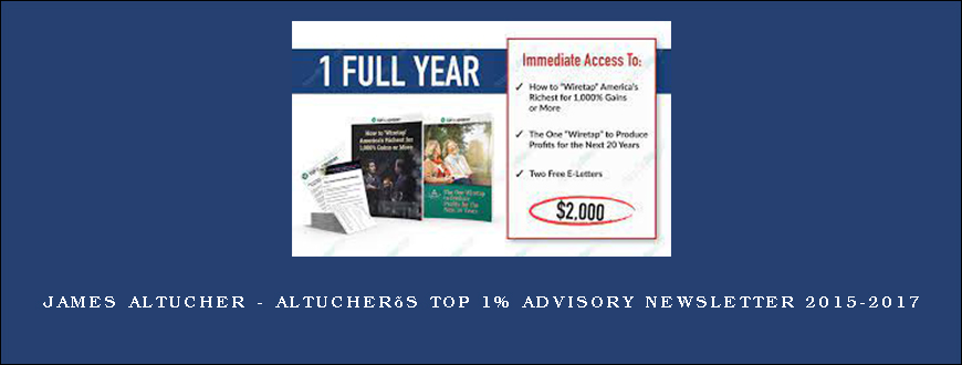 James Altucher – Altucher’s Top 1% Advisory Newsletter 2015-2017