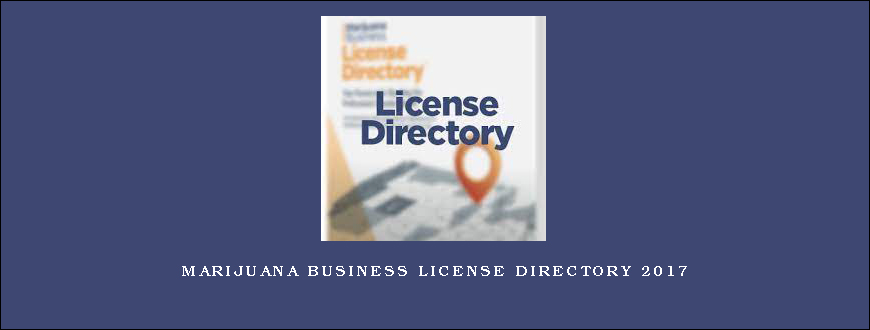 Marijuana Business License Directory 2017