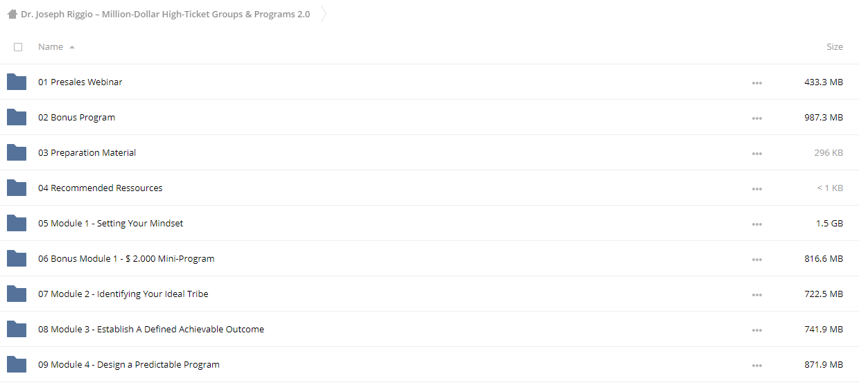 Dr. Joseph Riggio – Million-Dollar High-Ticket Groups & Programs 2.0