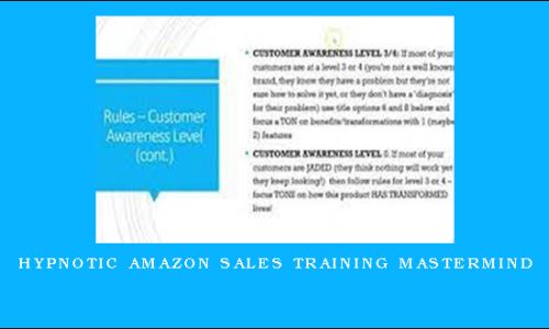 Hypnotic Amazon Sales Training Mastermind