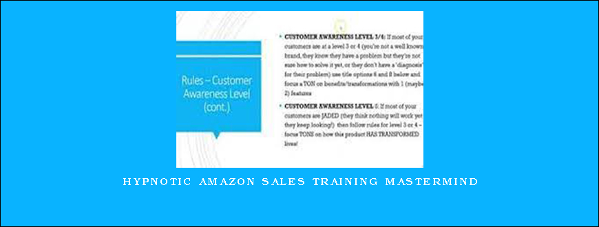 Hypnotic Amazon Sales Training Mastermind