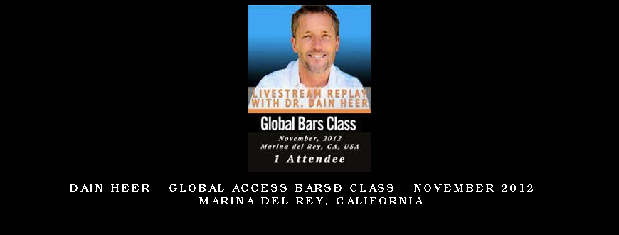 Dain Heer – Global Access Bars® Class – November 2012 – Marina del Rey, California