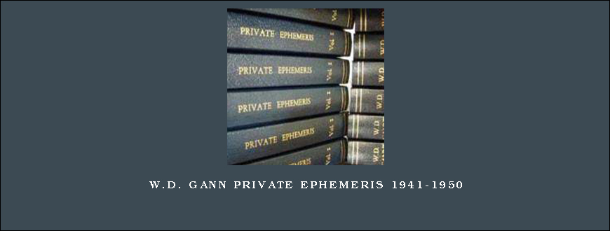 W.D. Gann Private Ephemeris 1941-1950