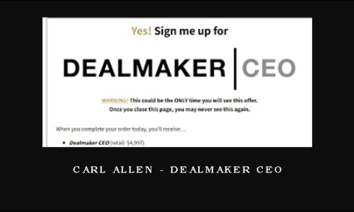 Carl Allen – Dealmaker CEO