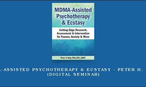 MDMA-Assisted Psychotherapy & Ecstasy – PETER H. ADDY (Digital Seminar)