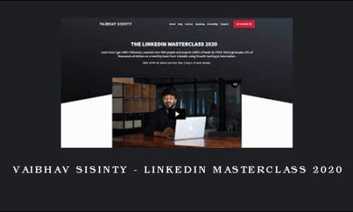 Vaibhav Sisinty – LinkedIn Masterclass 2020