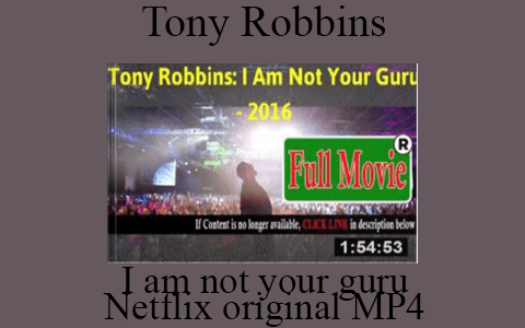 Tony Robbins I am not your guru